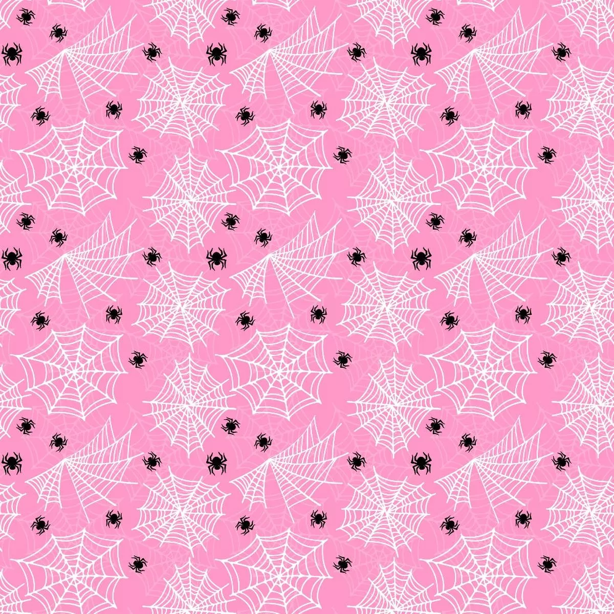 Small Pink Halloween Pattern 8 Quilting Cotton Fabric