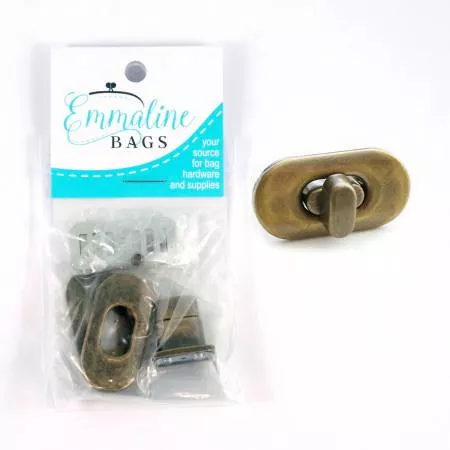 Small Turn Lock/Antique Brass