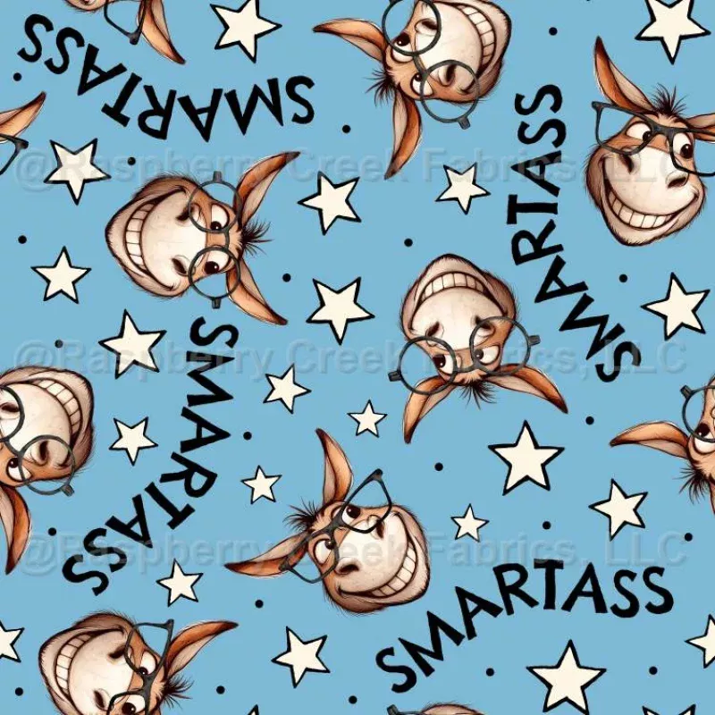 Smartass Sarcastic Donkeys in Blue