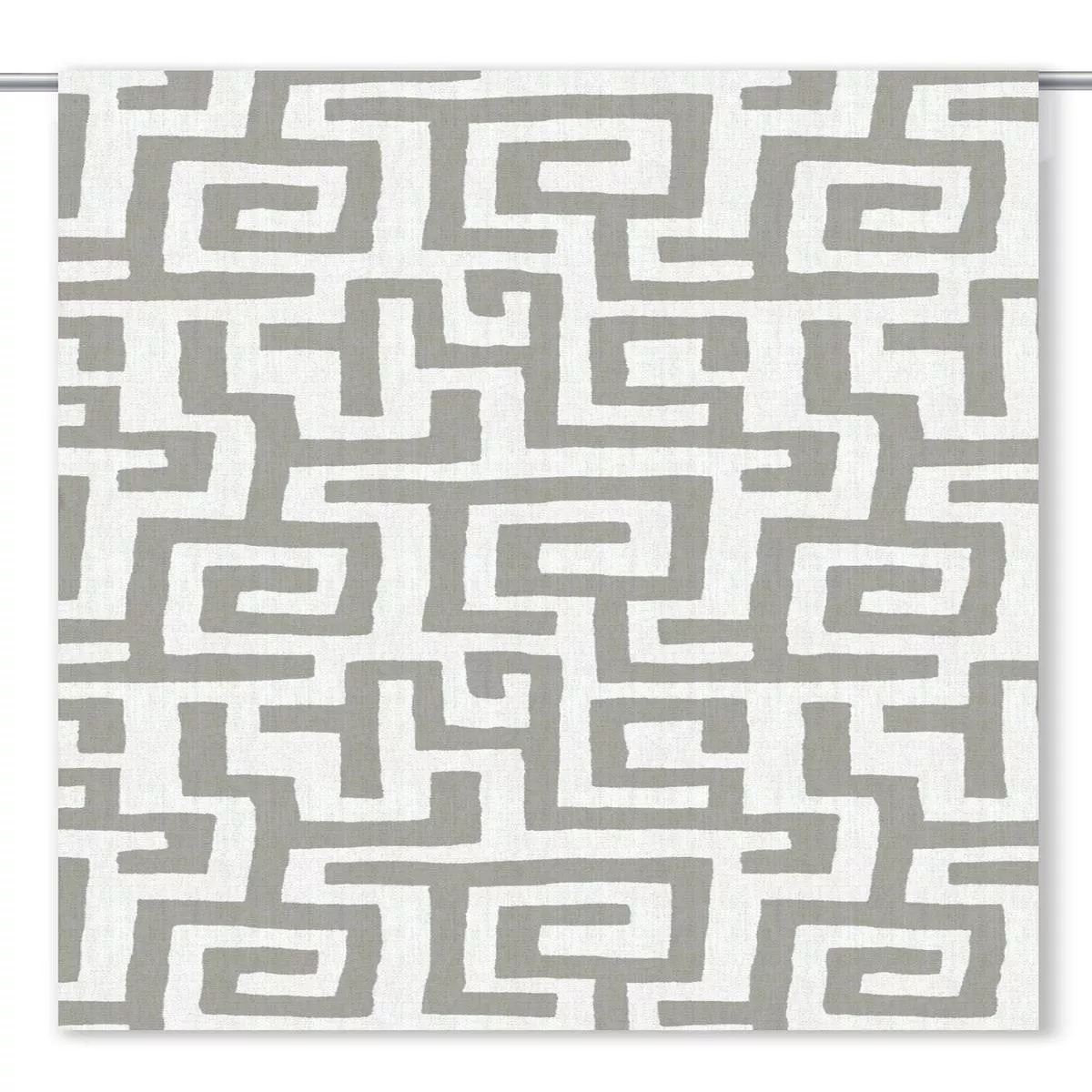 ‘Snow Fort’ Fabric by the Yard (Dove Gray/ White)