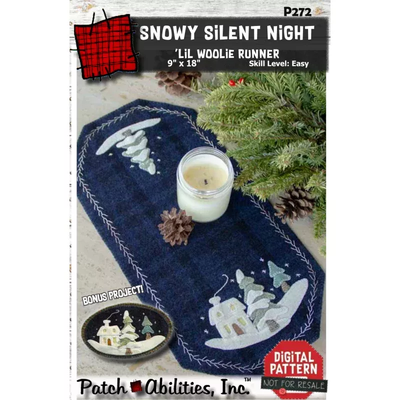 Snowy Silent Night ‘lil Woolie Runner Downloadable Pattern