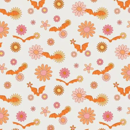 So Batty - Cream - Ghostly Garden - Gabrielle Neil