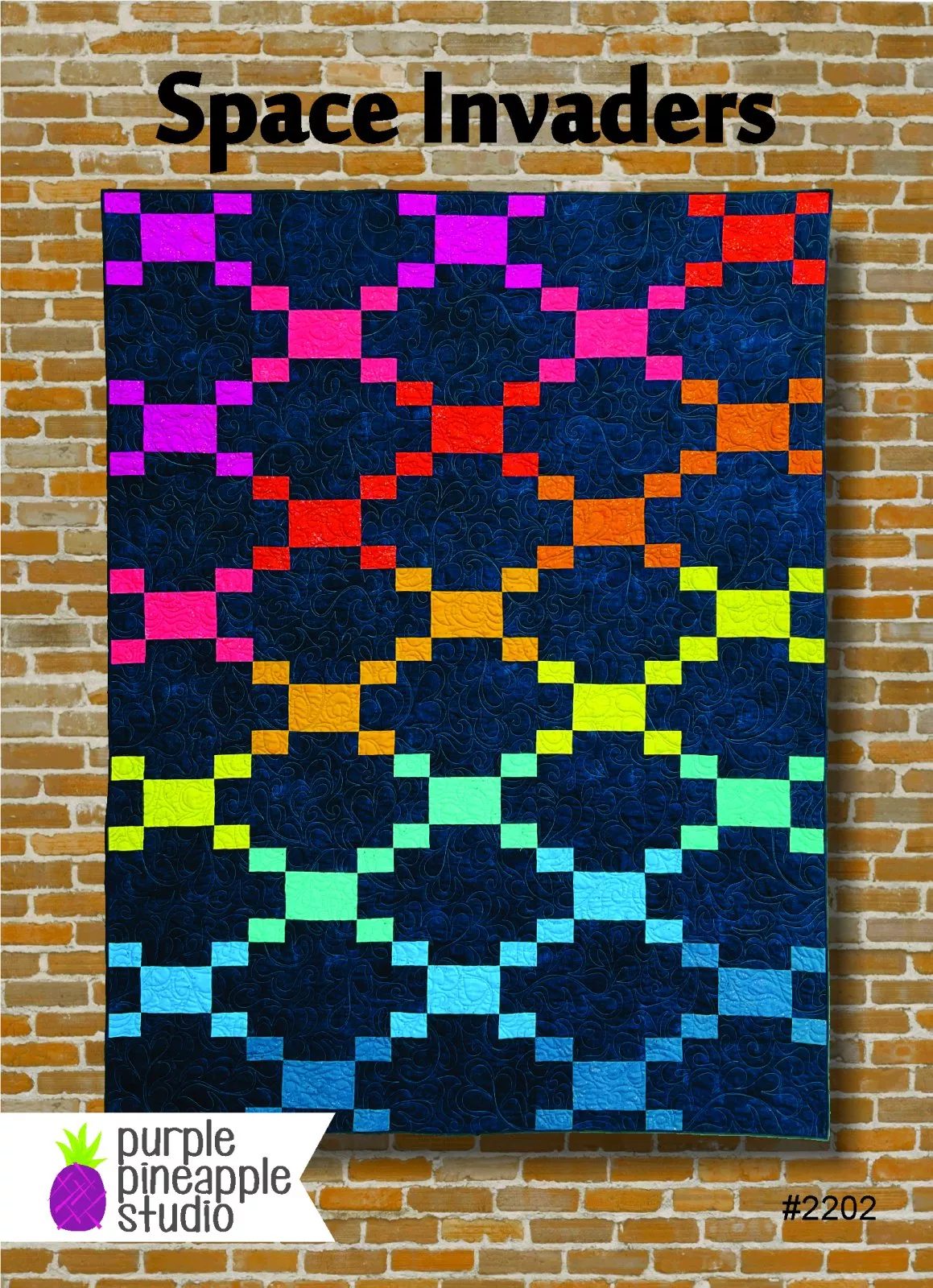 Space Invaders Purple Pineapple Quilt Pattern
