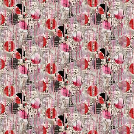Spread The Word Pink Newspaper with Abstract Dots