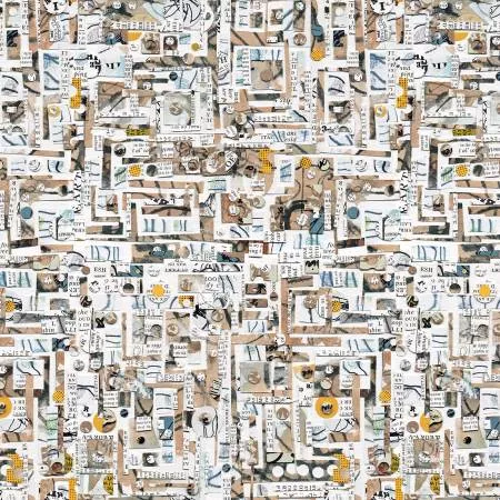 Spread The Word Tan Abstract Newspaper Snips