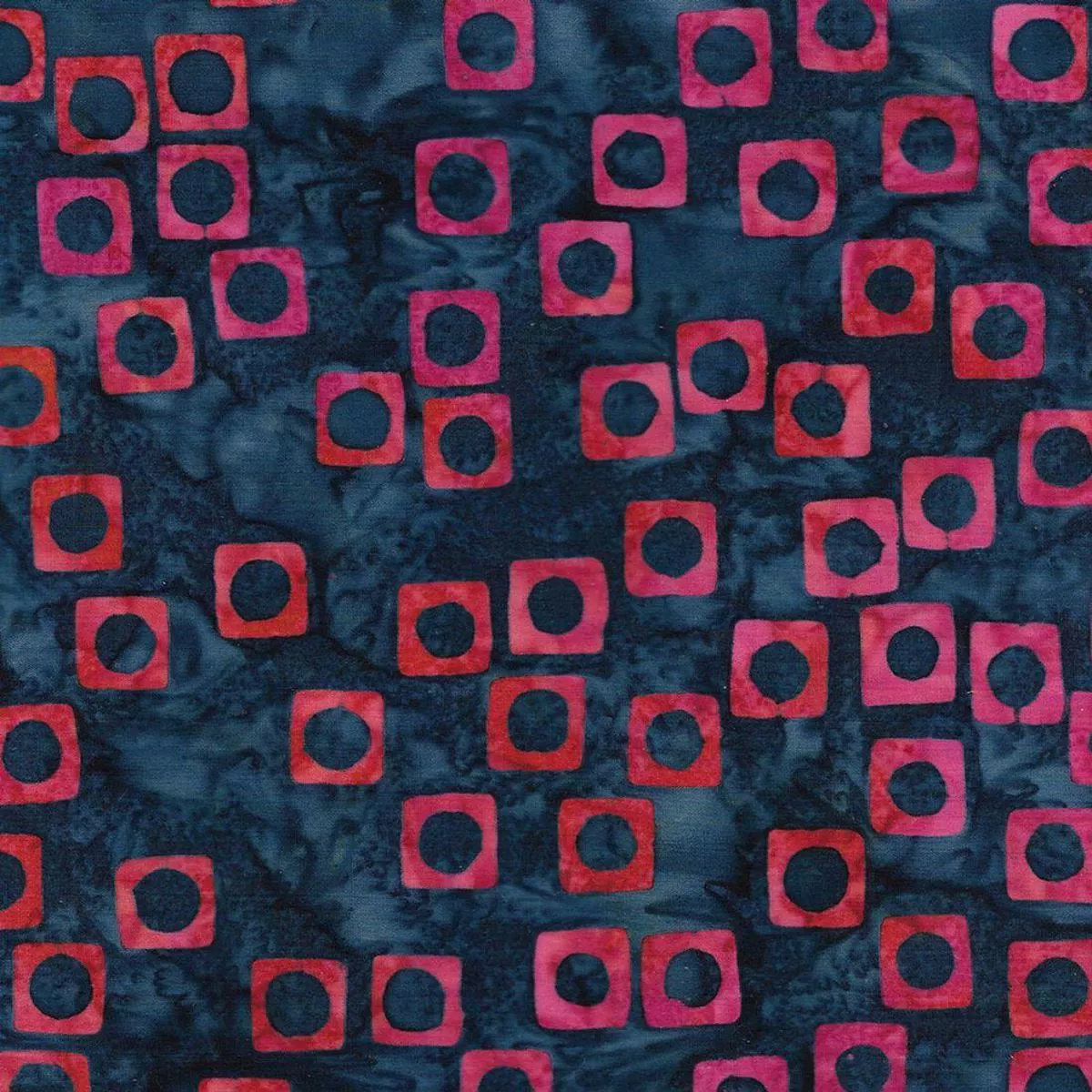Square Circle Blue Navy by Kathy Engle
