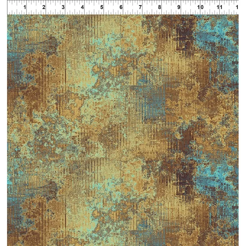 Steampunk Menagerie – Corrosion – Gold – Yardage