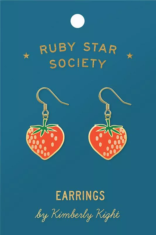 Strawberry Earrings (Ruby Star)