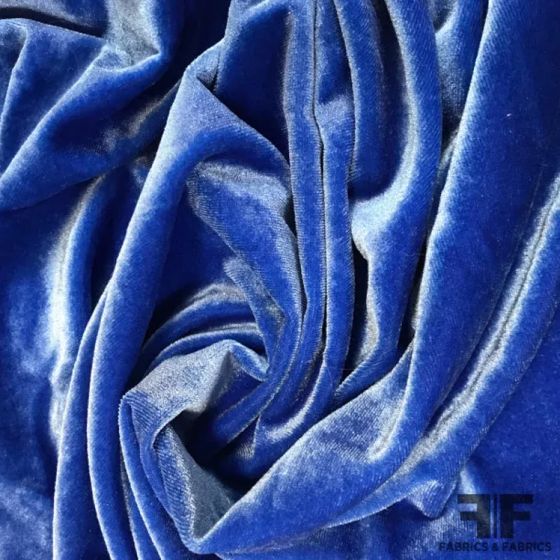 Stretch Poly Velvet – Blue