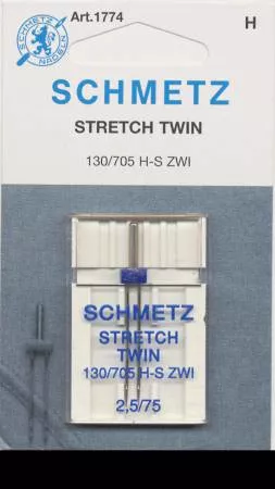 Stretch Twin2.5/75 Needles (1 Pack) (Schmetz)