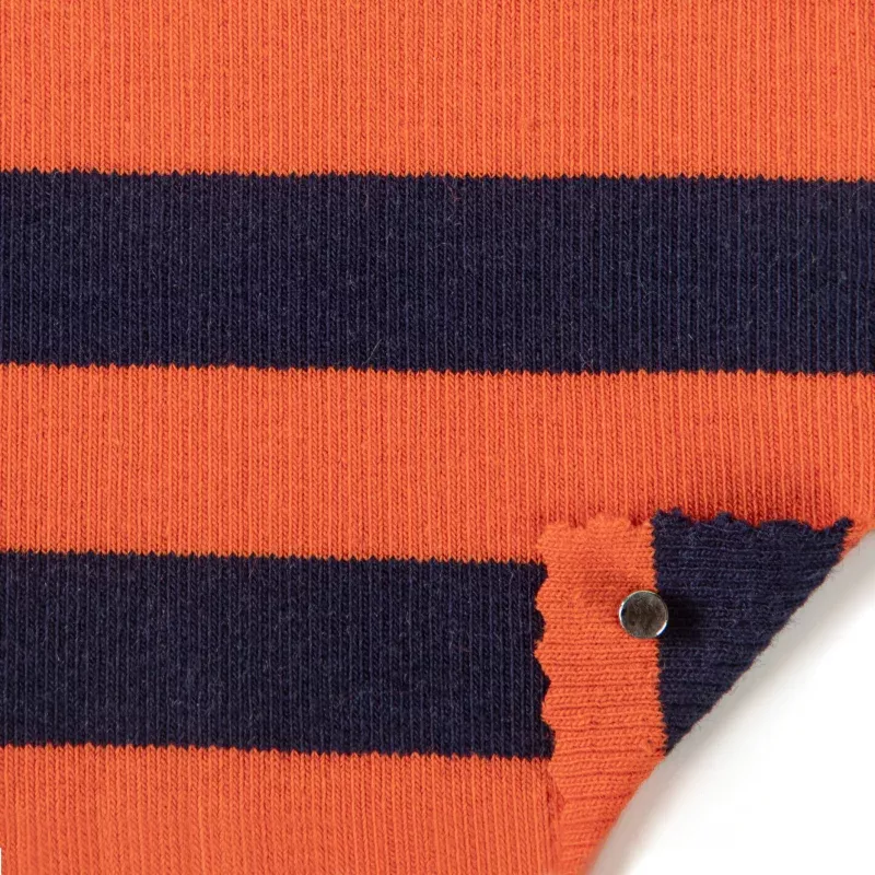 Stripes Stretch Cotton Rib 2×2 S025418