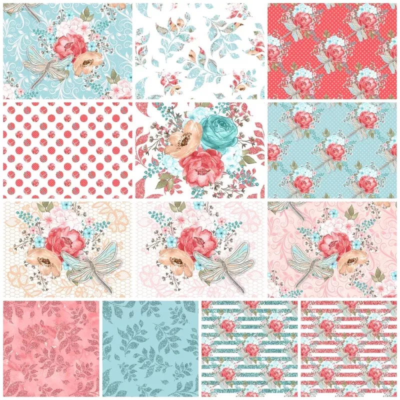 Sweet Dragonfly Fat Eighth Bundle – 13 Pieces