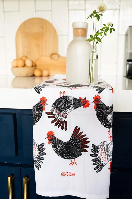 Tea Towel - Chicken - Gingiber