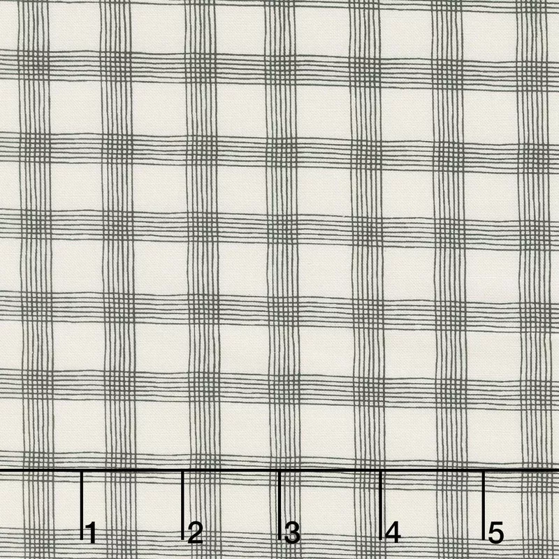 Threads – Plaid Porcelain Black Yardage