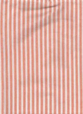 Ticking Tea Towel/Orange on White
