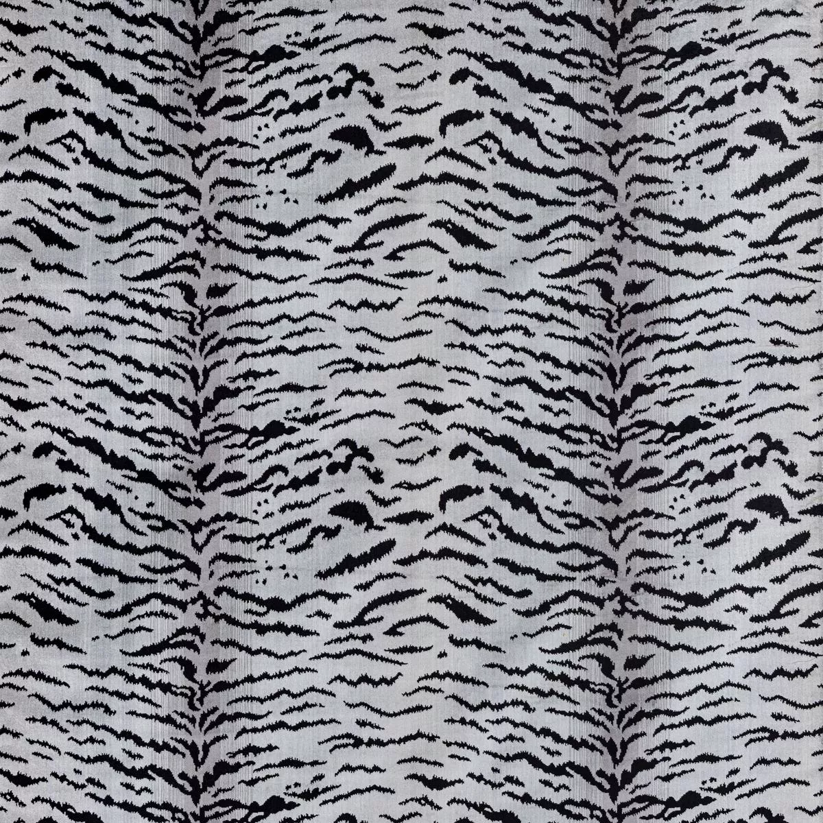 Tigre Silver and Black Fabric