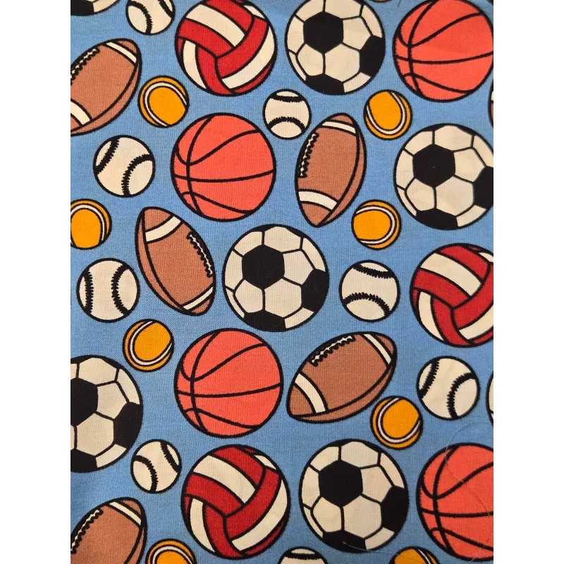 Timeless Treasures Bouncing Balls Broadcloth Fabric in Blue