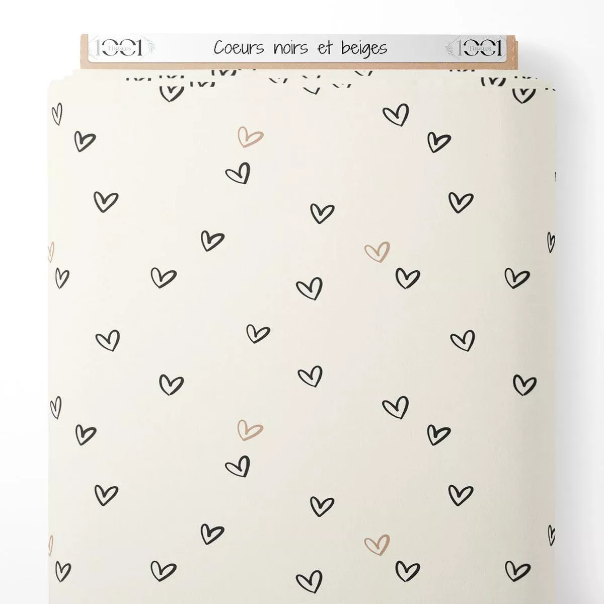 Tissu – Curs noirs et beiges