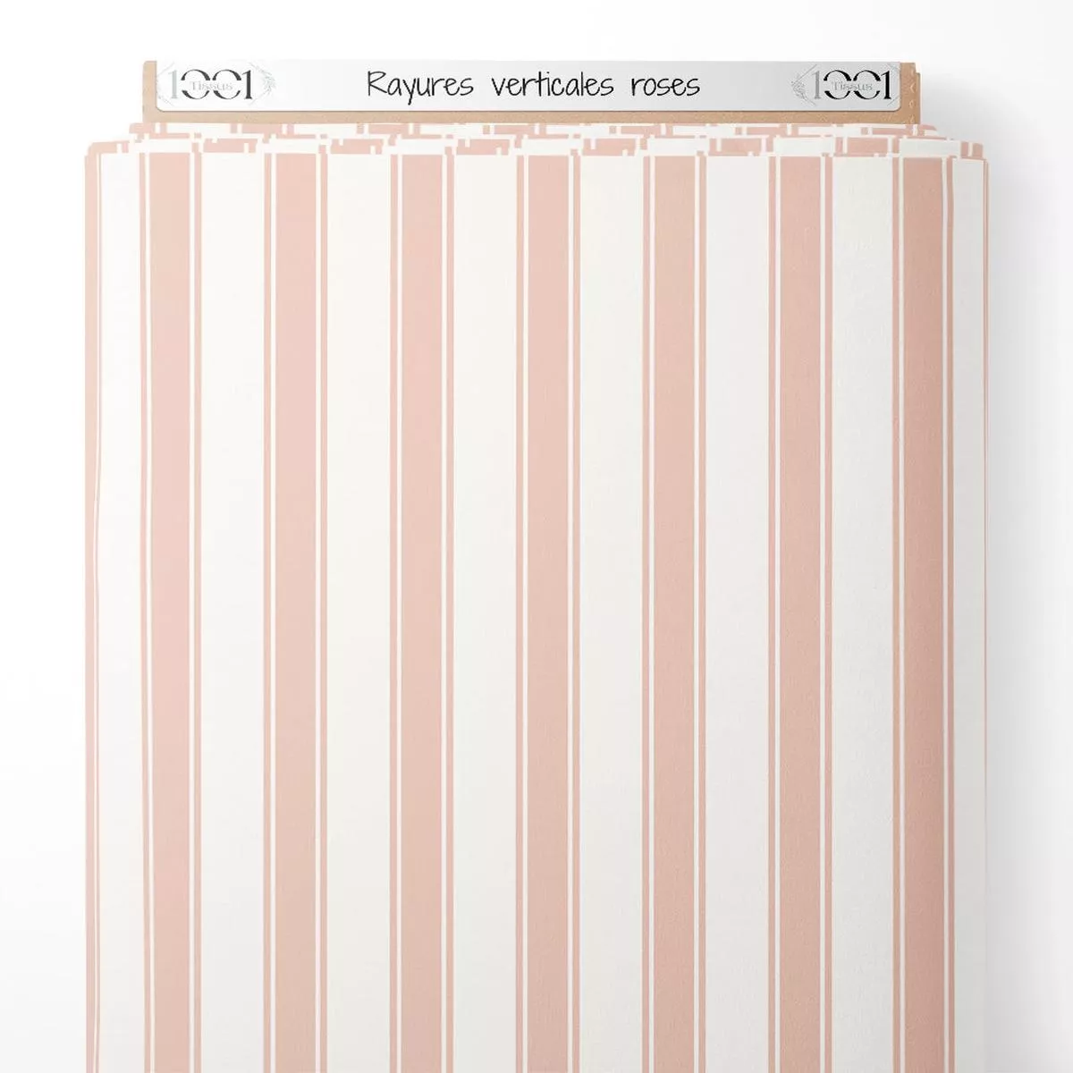 Tissu – Rayures verticales roses