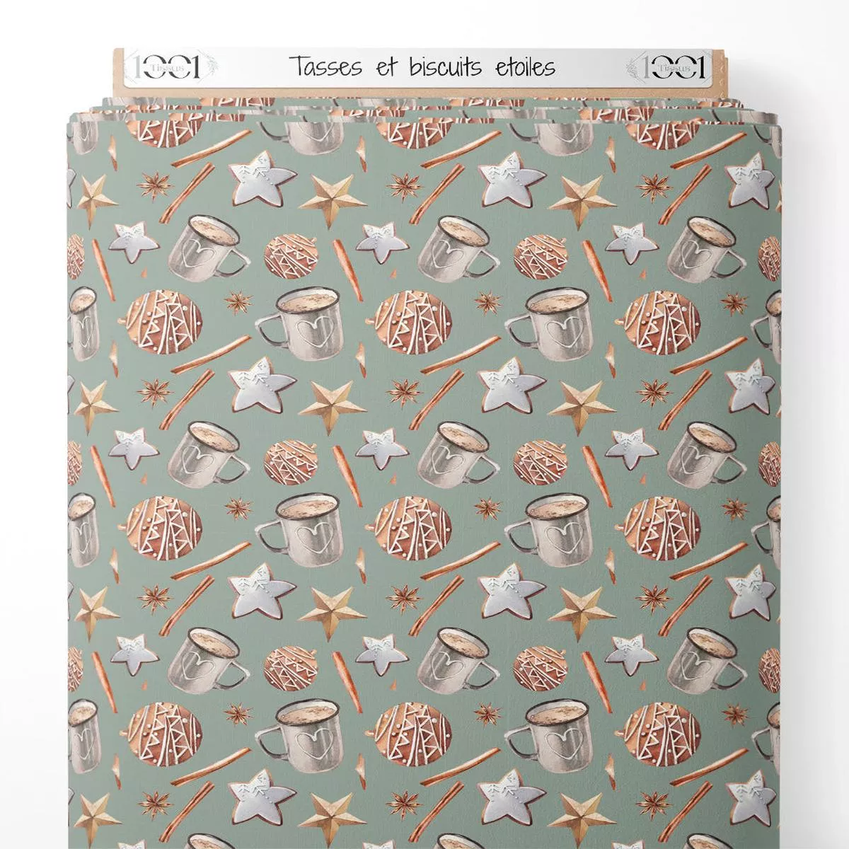 Tissu – Tasses et biscuits toils