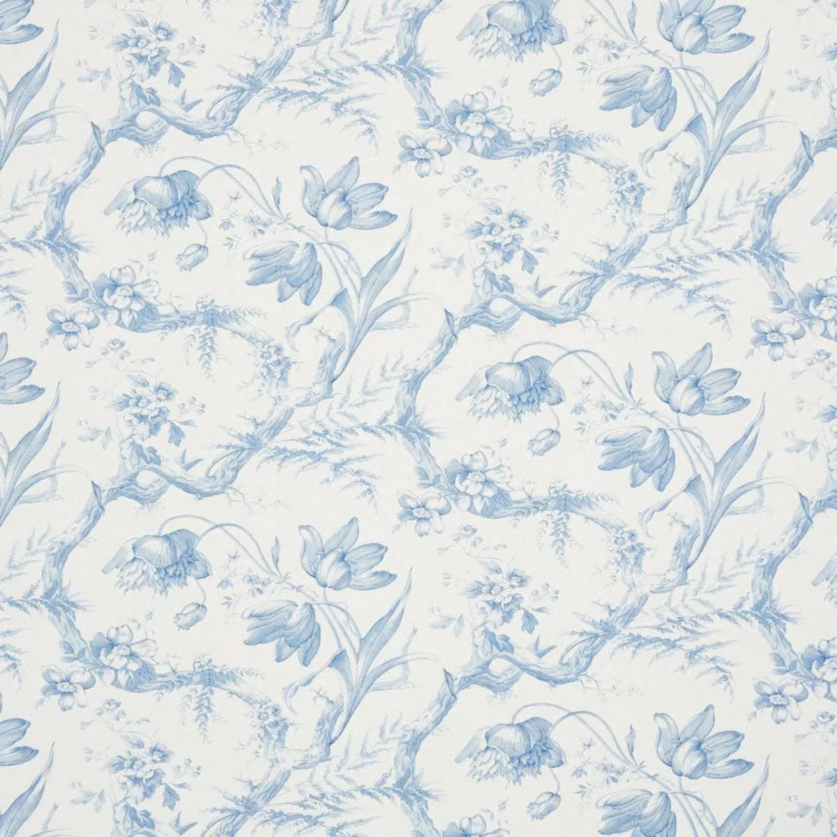 Toile De Fleurs Delft Fabric