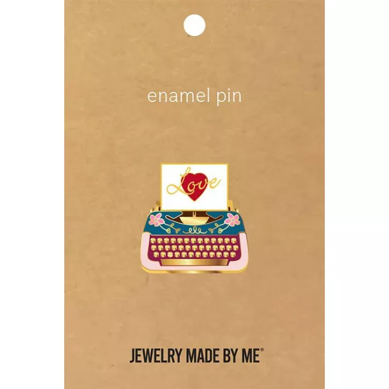 Typewriter Love Enamel Pin