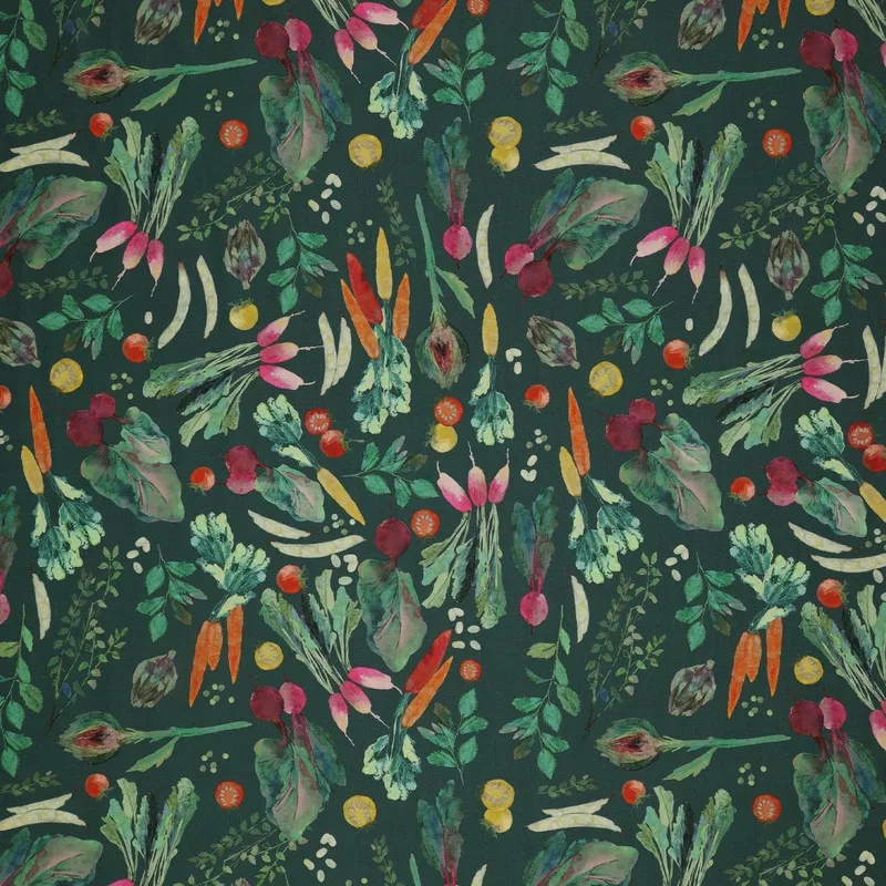 Vegetable Patch Fabric Collection – Vegetable Patch Teal