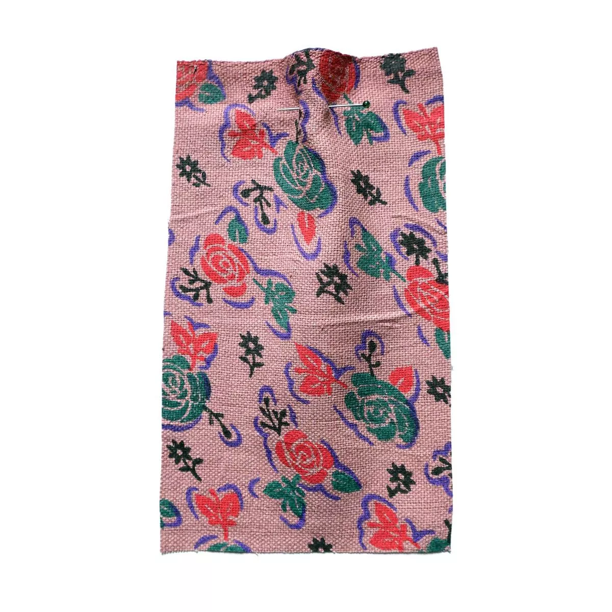Vintage Block Print Rose Brick
