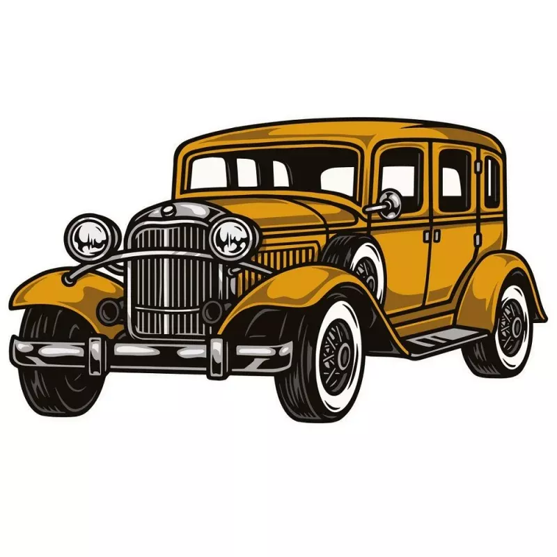 Vintage Orange Car Fabric Panel