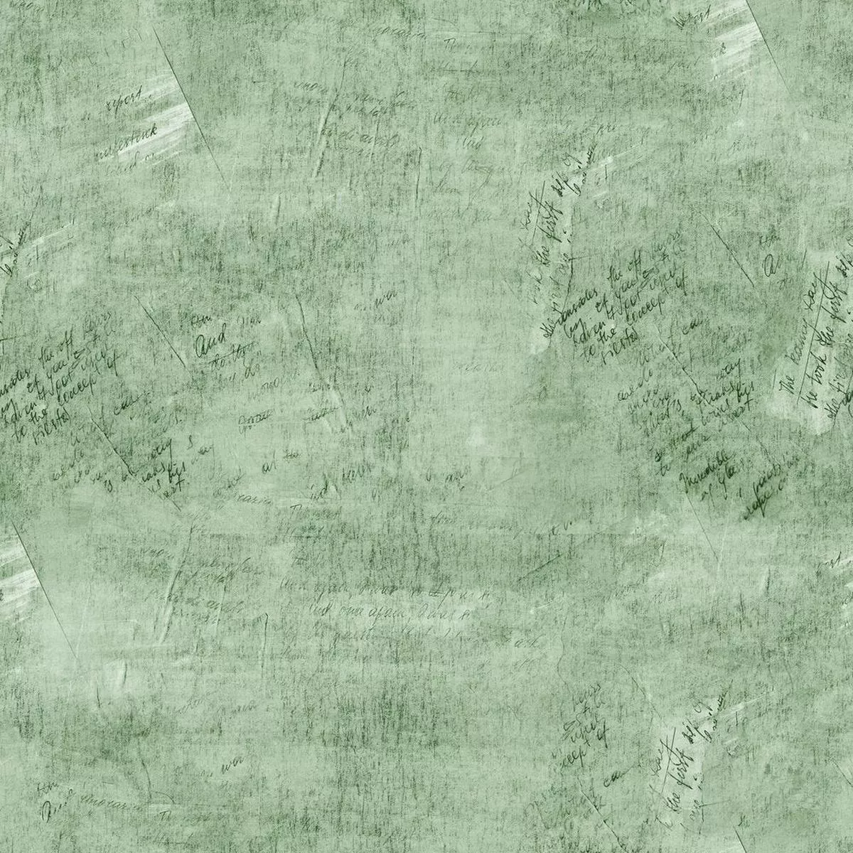 Vintage Script Fabric – May Green