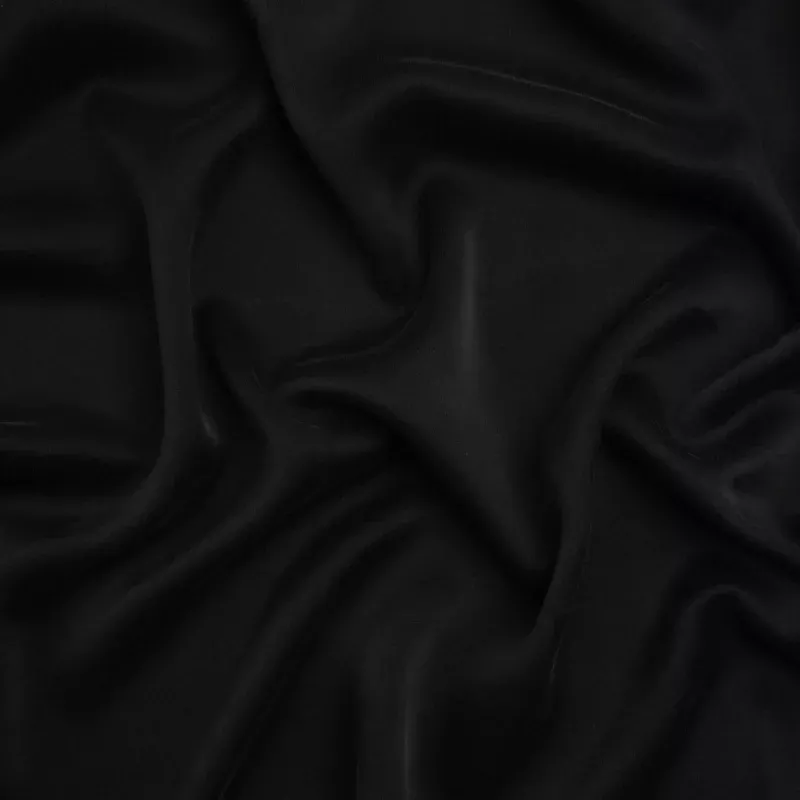 Washed Silk Charmeuse 19mm – Black