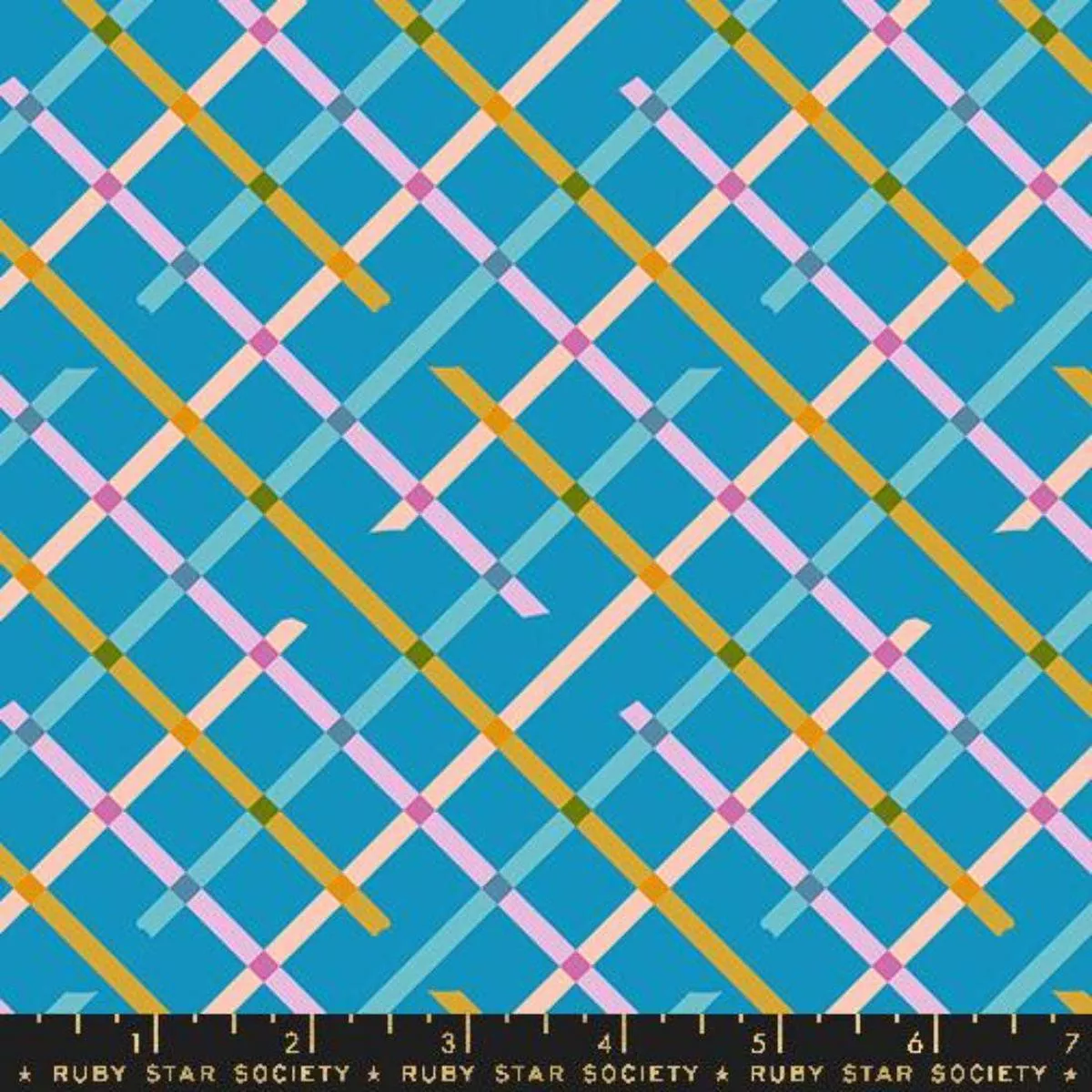 Washi Lattice Bright Blue by Ruby Star Society
