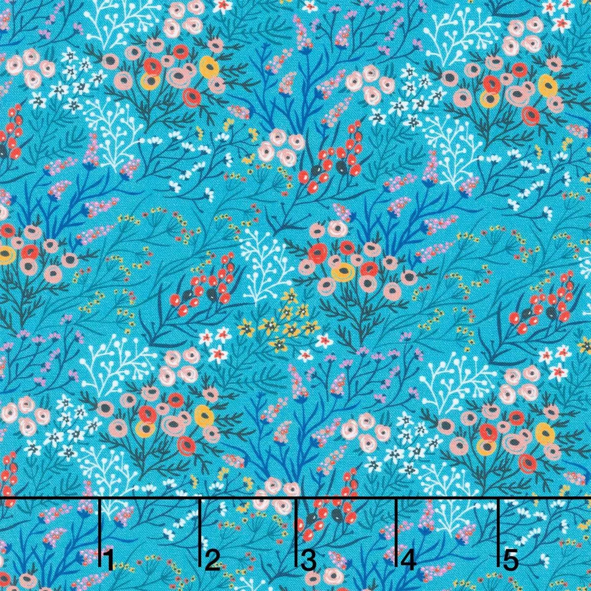 Whimsy – Bloom Teal Yardage