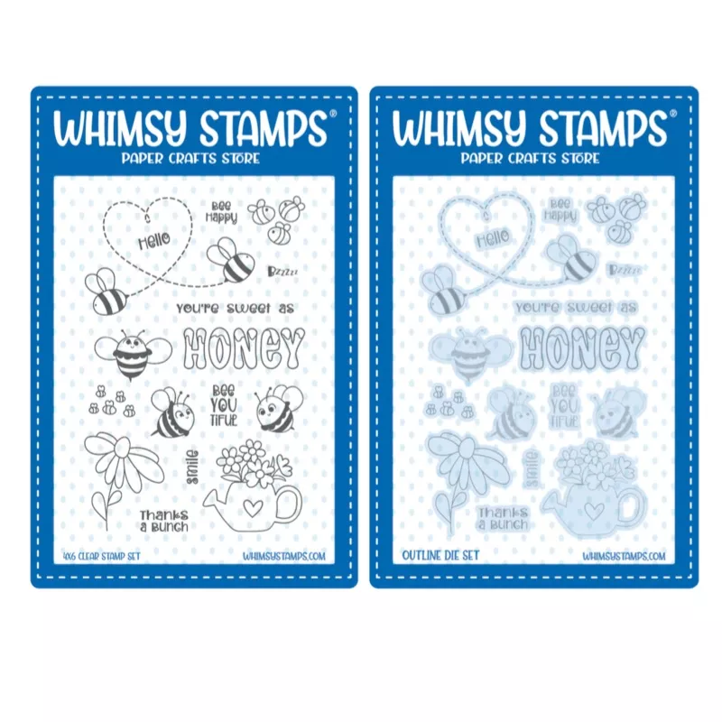 Whimsy Stamps BeeYOUtiful Clear Stamp and Die Set*