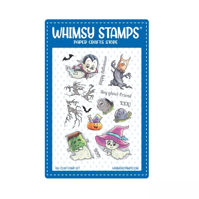 Whimsy Stamps Ghost Party Clear Stamps c1210a*
