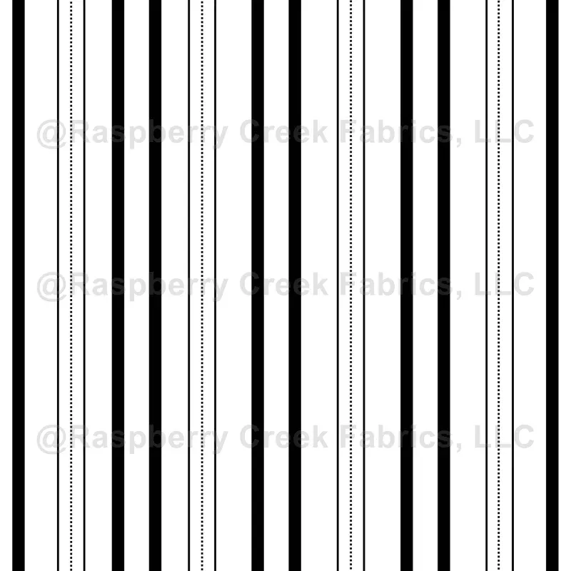 White & Black Thick and Thin Stripes