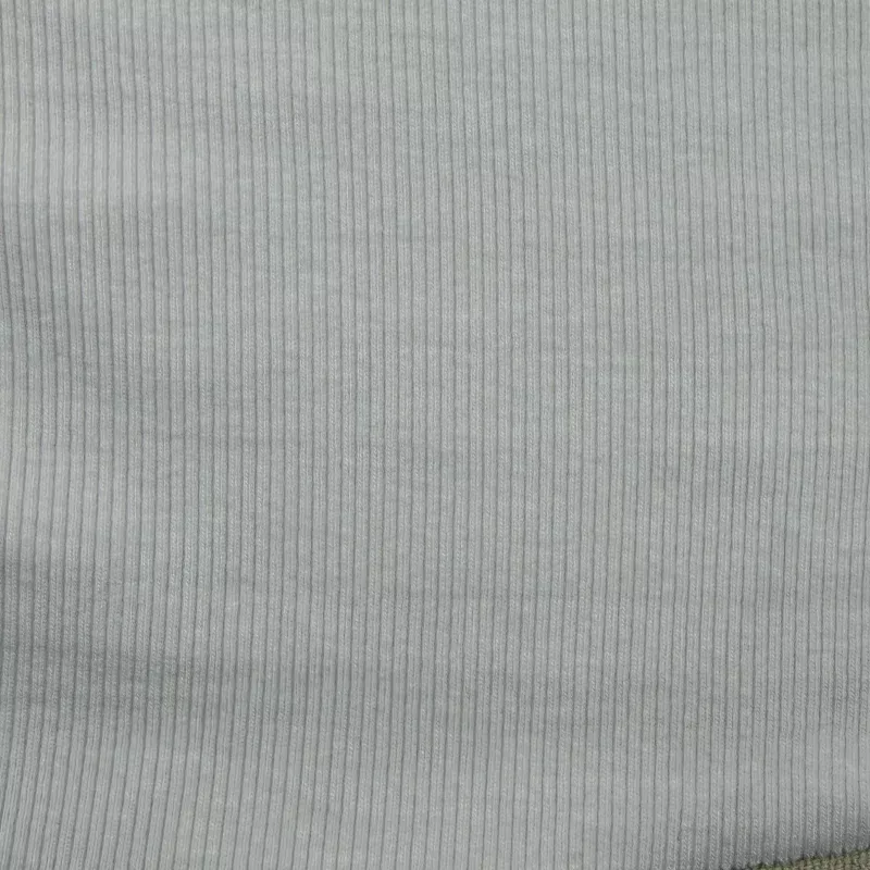 White Cotton Modal Ribbing | By the Yard