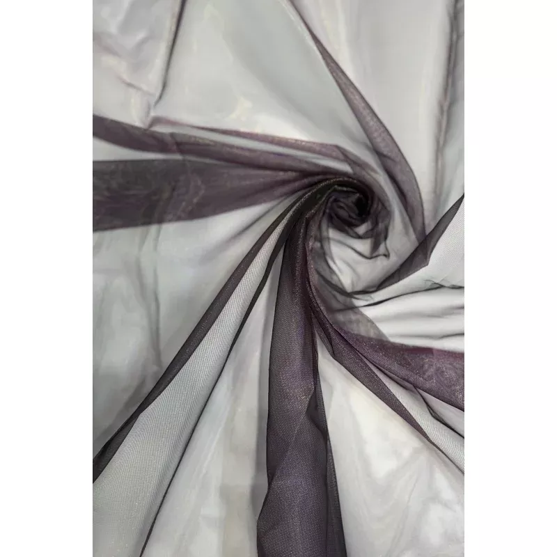 Wineberry Metallic Organza Mesh