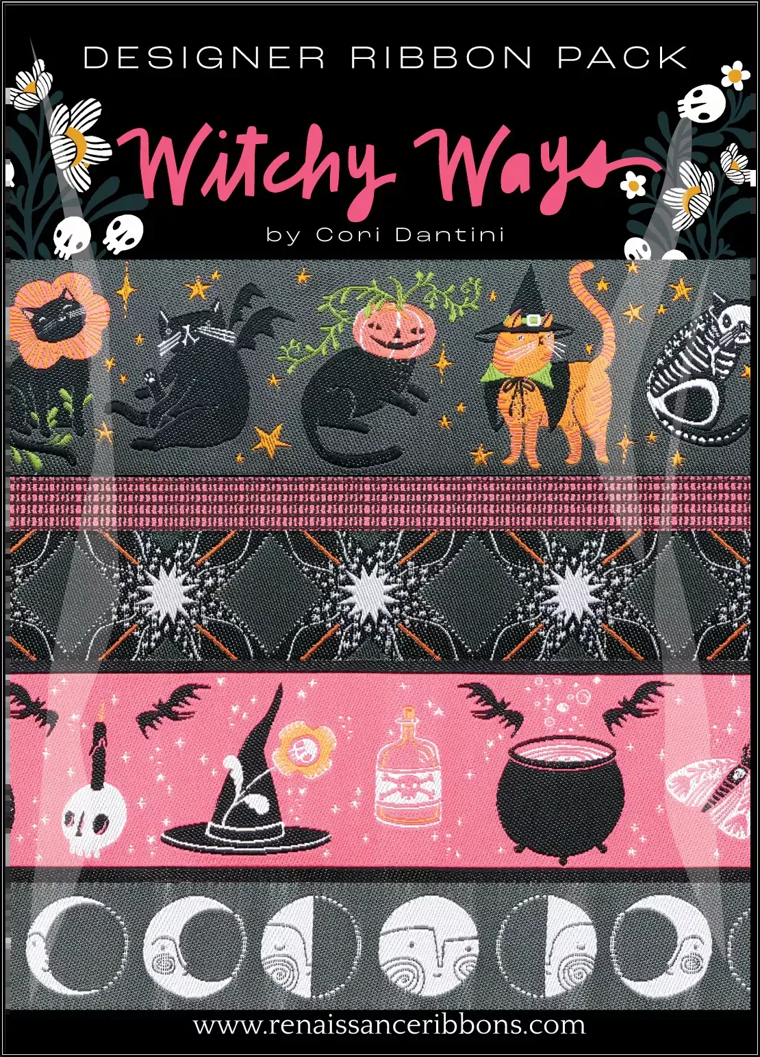 Witchy Ways -Cat Pack - Designer Ribbon Pack - Cori Dantini