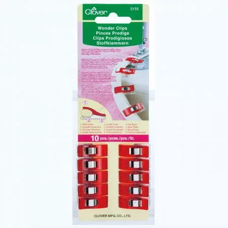 Wonder Clips 10ct Red