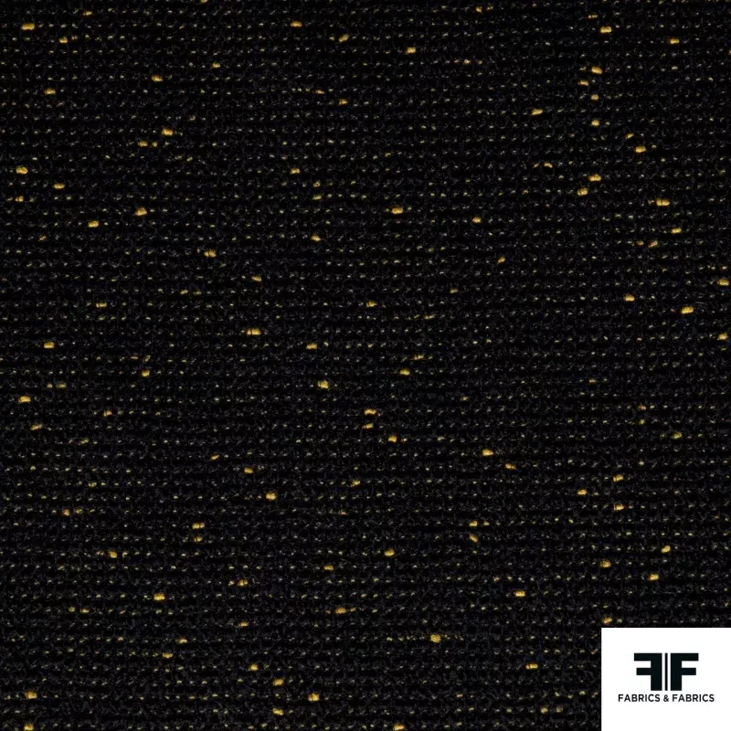 Wool Tweed – Black/Gold