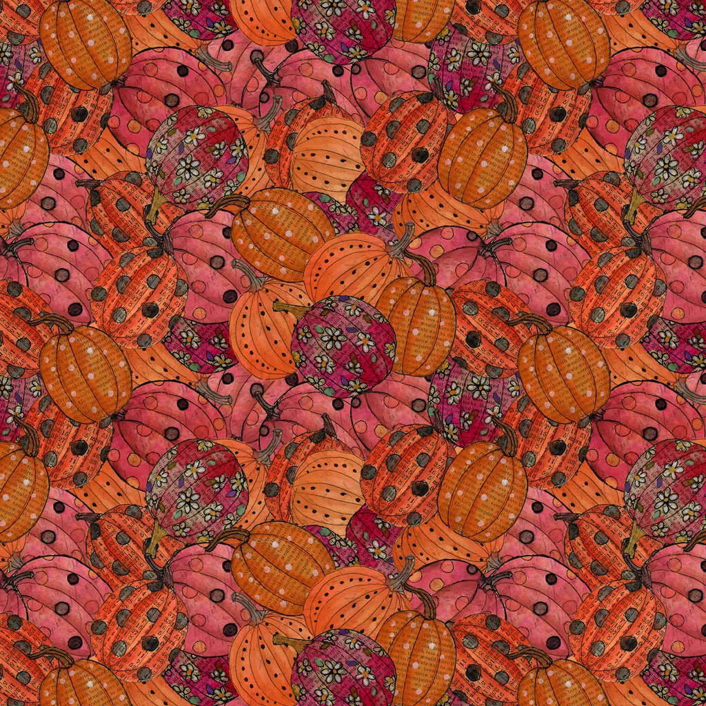 Y4477-36 Pumpkins - Orange - Faboolous - Sue Zipkin