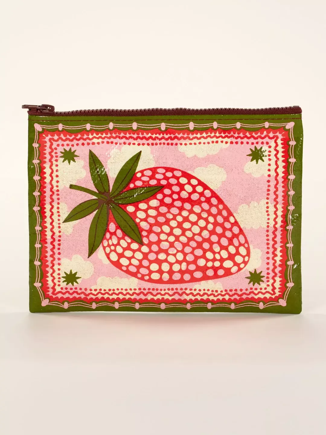 Zipper Pouch - Strawberry Clouds - Blue Q