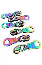Zipper Pulls - Iridescent Rainbow - 6 pcs - Sassafras Lane