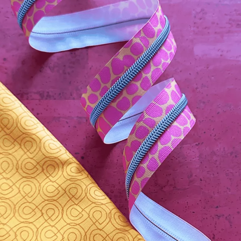 Zipper Tape – 3yds – Pink Pebble