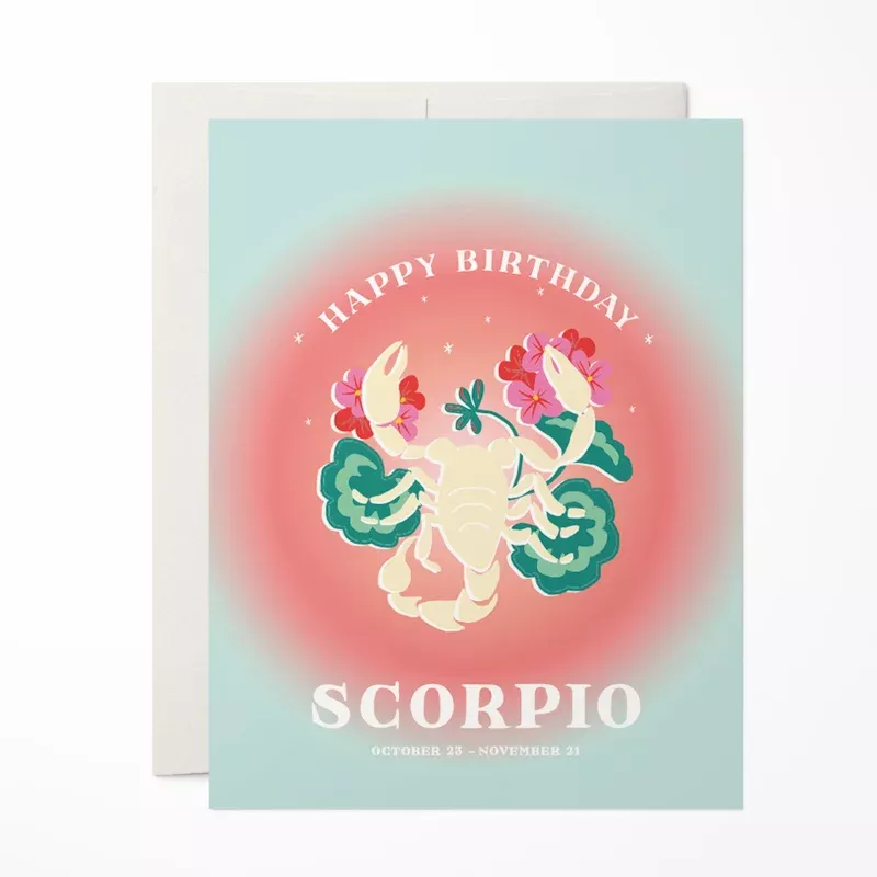 Zodiac Birthday: SCORPIO Greeting Card