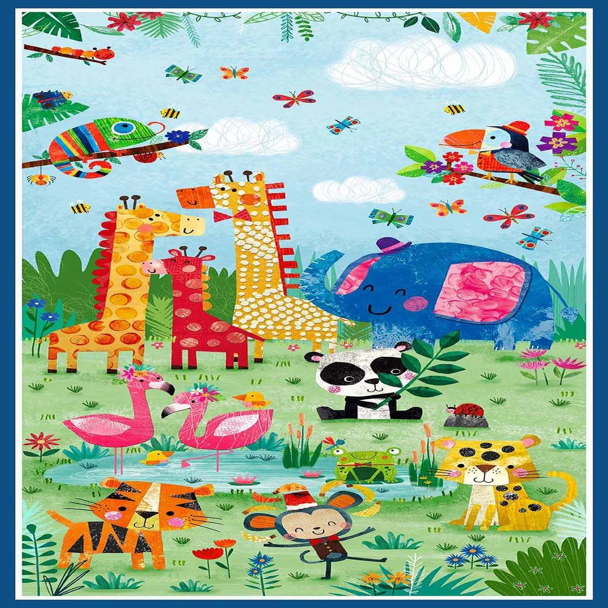 Zoo Crew – 24″ Panel – Sage